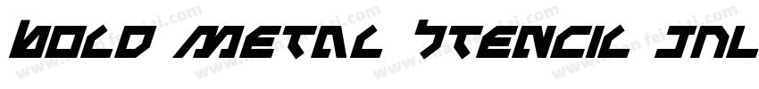 Bold Metal Stencil JNL字体转换